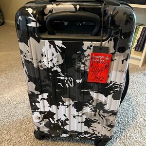TUMI Black and White Camouflage Carryon Suitcase